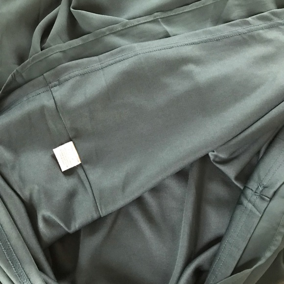 Peach Love Forest Green Chiffon Minidress w/ Beautiful Gold Embroidery Size Sm - Picture 5 of 11